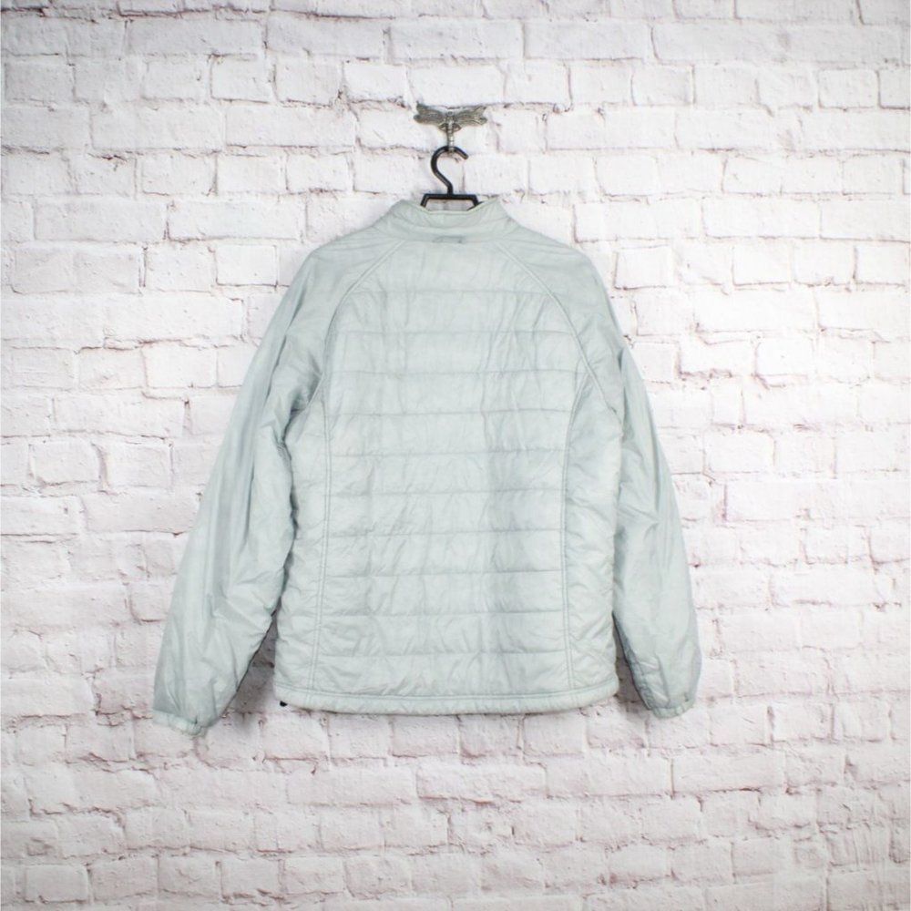 LL Bean Gray Nylon Lined Full Zip Waterproof Packable Jacket Size M - Picture 8 of 9